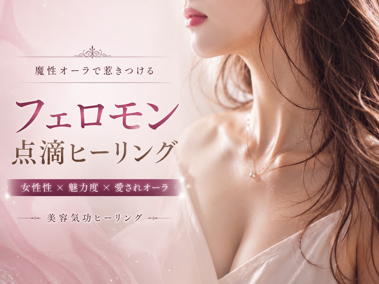 魔性オーラ♡「フェロモン点滴ヒーリング」します @cosme公認ビューティスト☆プロの顧客も多数です。 イメージ1