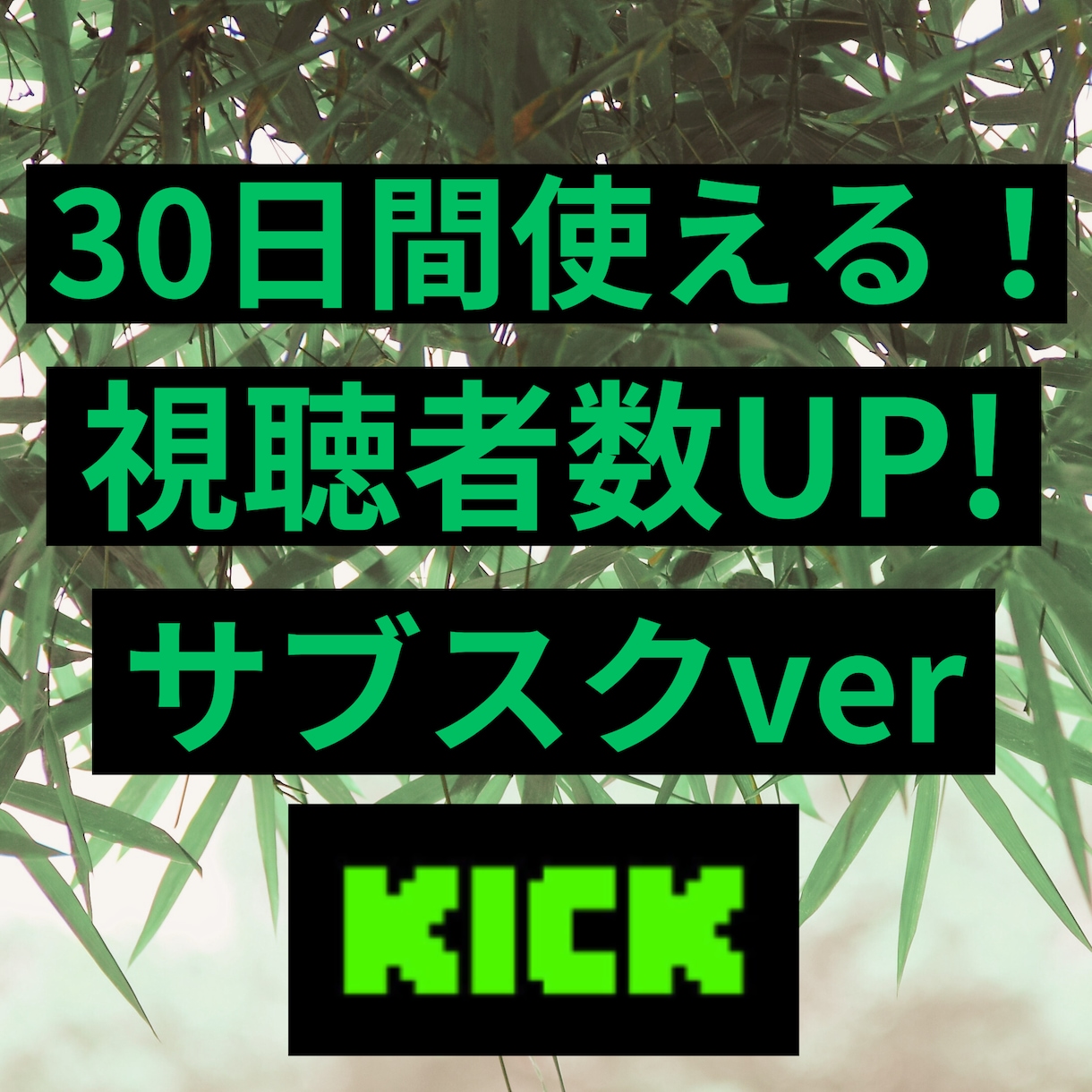Kick配信の同接数up!のサブスクやります 30日間⭐️同時接続アップで視聴者数を上げよう！ イメージ1