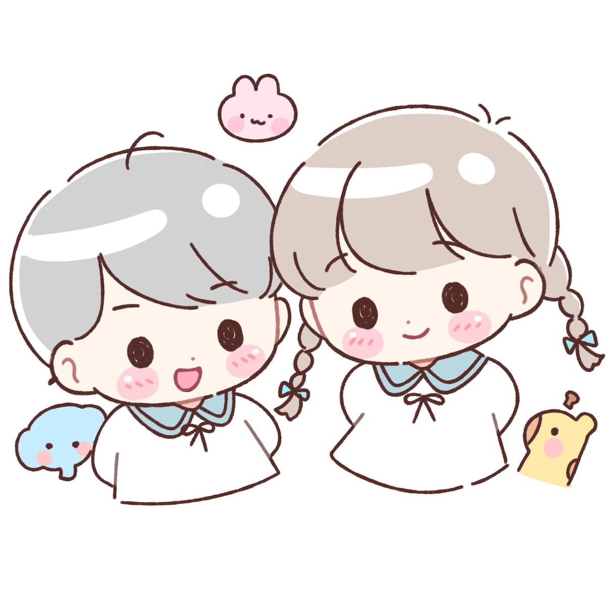 ゆるかわSNSアイコンや似顔絵描きます ゆるふわかわいい✩SNSのアイコンやプレゼントにも！ イメージ4