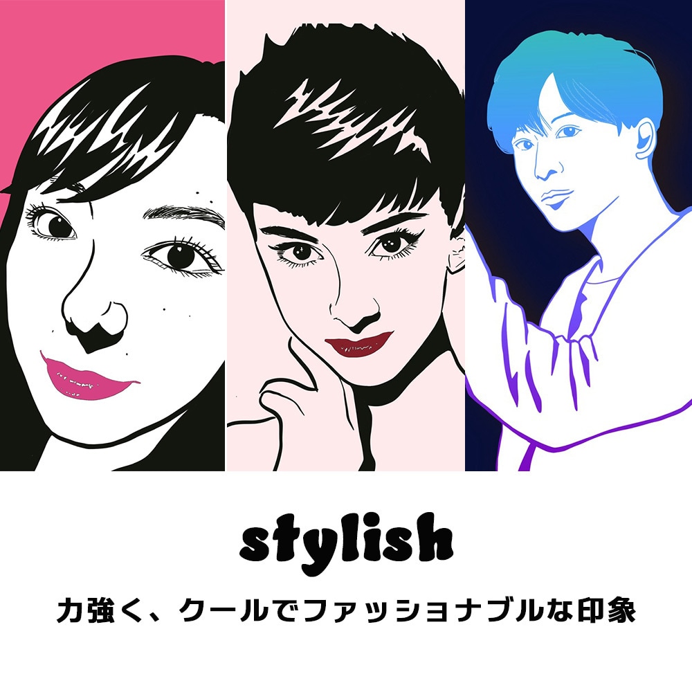 スタイリッシュでインパクトのあるイラストを描きます 線と色で魅せる、モダンでファッショナブルなトレースアート イメージ1