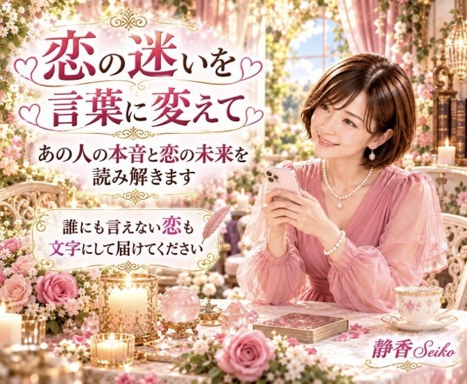 あの人の気持ちと恋のゆくえを丁寧に占います 誰にも言えない恋も大丈夫 心を込めて鑑定をお届けします イメージ1
