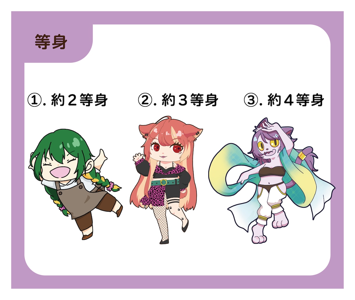 最短1日！絵柄が選べる！SDミニキャラ描きます アイコン、動画、ちょっとした隙間埋め、グッズにも！ イメージ5