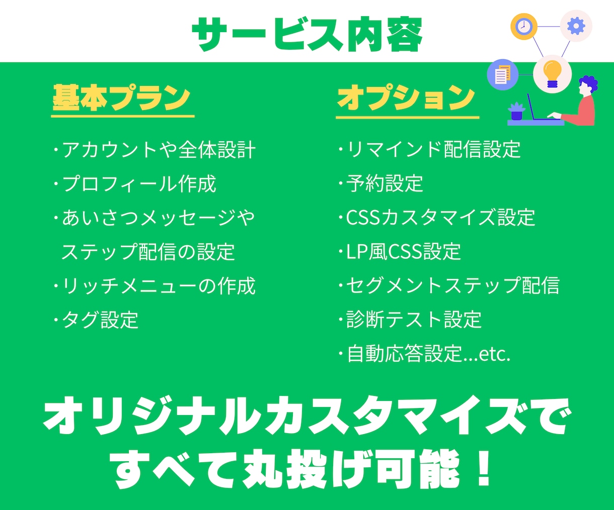 LINE公式・Lステップ・エルメの構築を代行します 公式LINE／Lステップ／正規代理店が高品質なLINE構築 イメージ3