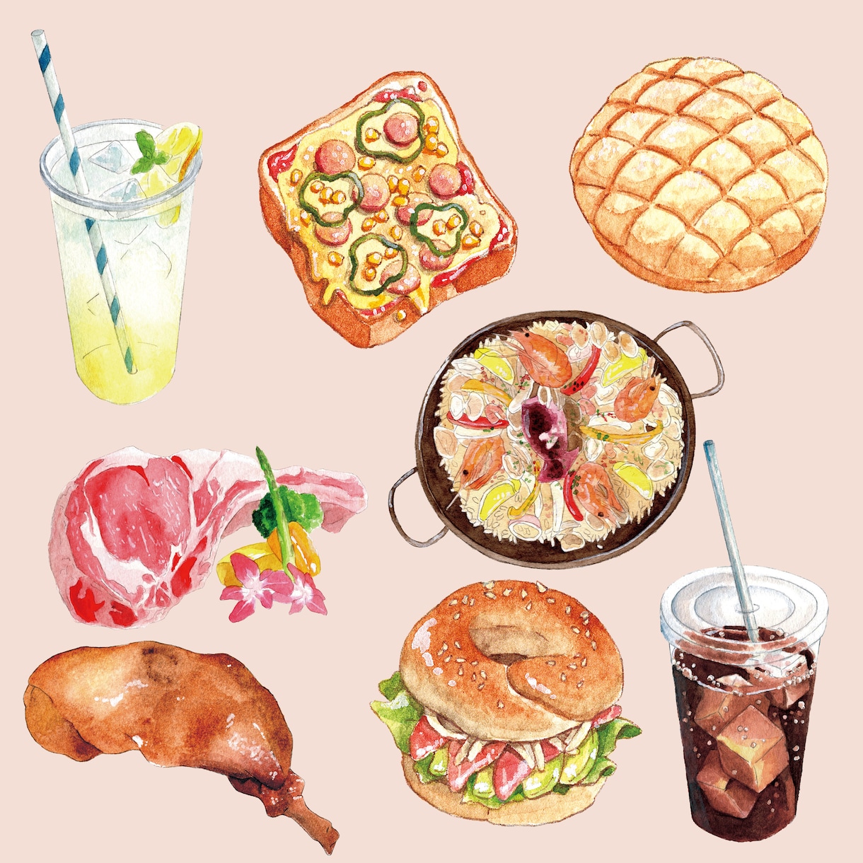 水彩フードイラストを描きます 暖かみのある水彩で美味しそう！なフードイラストを制作します イメージ4