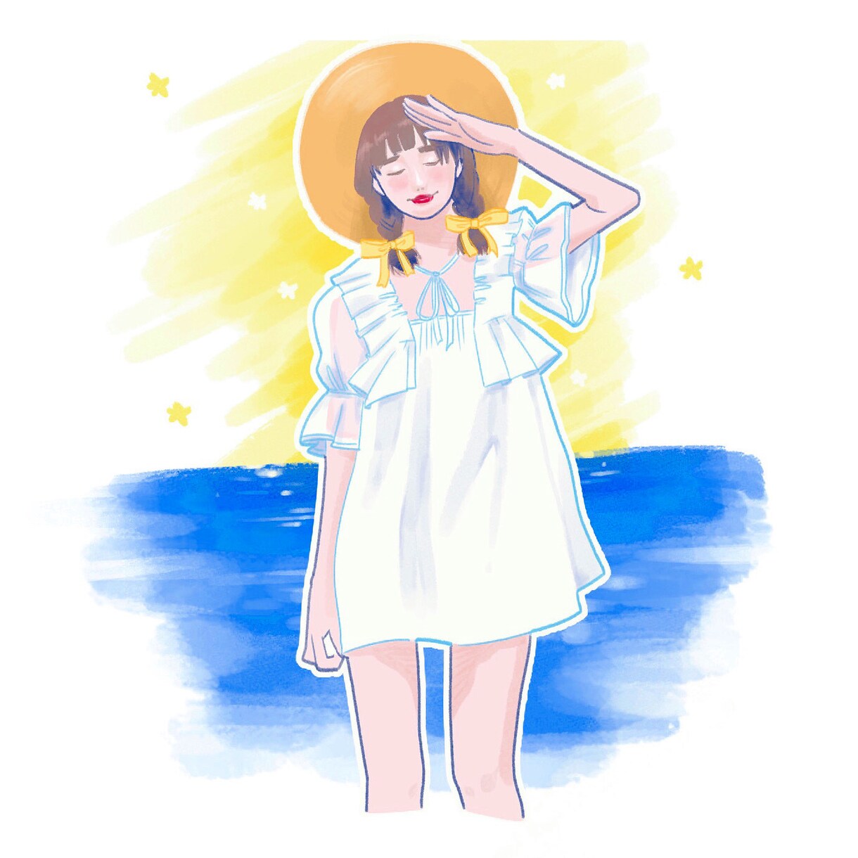 きれい・可愛い・大人っぽい！女の子イラスト描きます ブログ、SNS用、名刺など使用可なイラストはいかが？ イメージ7