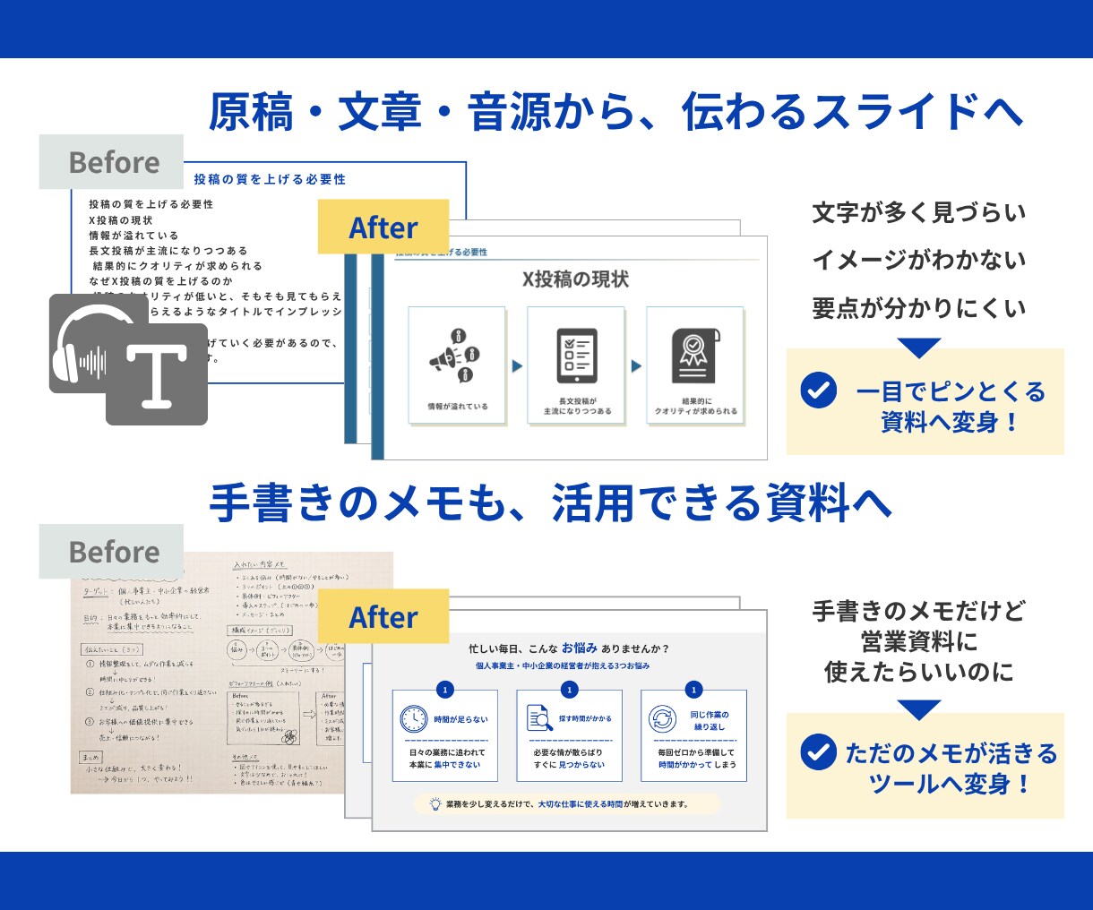 スライド資料・ブラッシュアップ巻き取り対応します PowerPoint｜Canva｜図解｜構成から対応可能 イメージ7