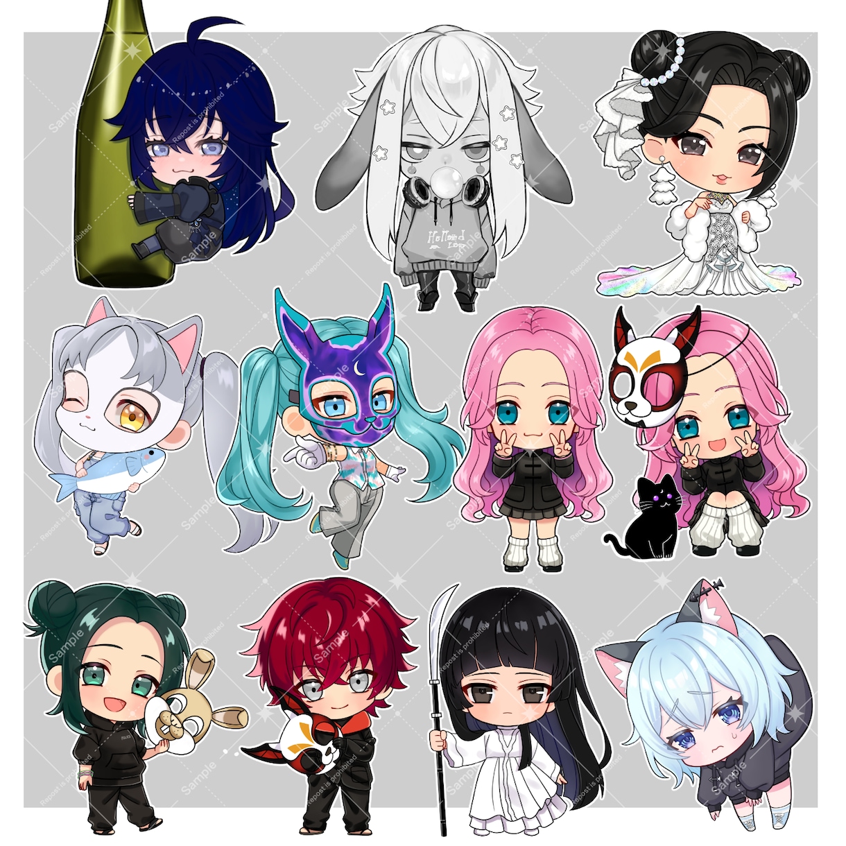 かわいいデフォルメミニキャラ描きます あなたのオリジナルキャラクターを可愛くデフォルメイラストに！ イメージ6