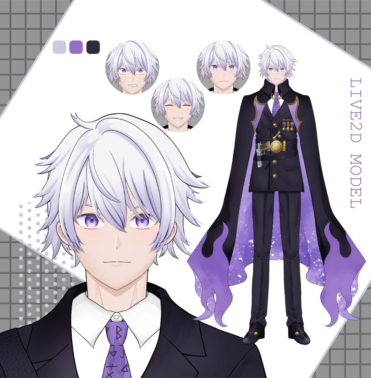 Vtuberキャラデザからモデリングまで制作します SDやLive2D立ち絵やパーツ分けのみでもOK！ イメージ3