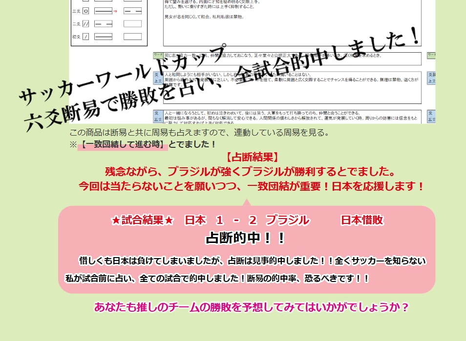 六爻断易Excel版+周易付きシステムを販売します 連動している為、一つ質問で六爻断易と周易が同時に占えます！ イメージ2