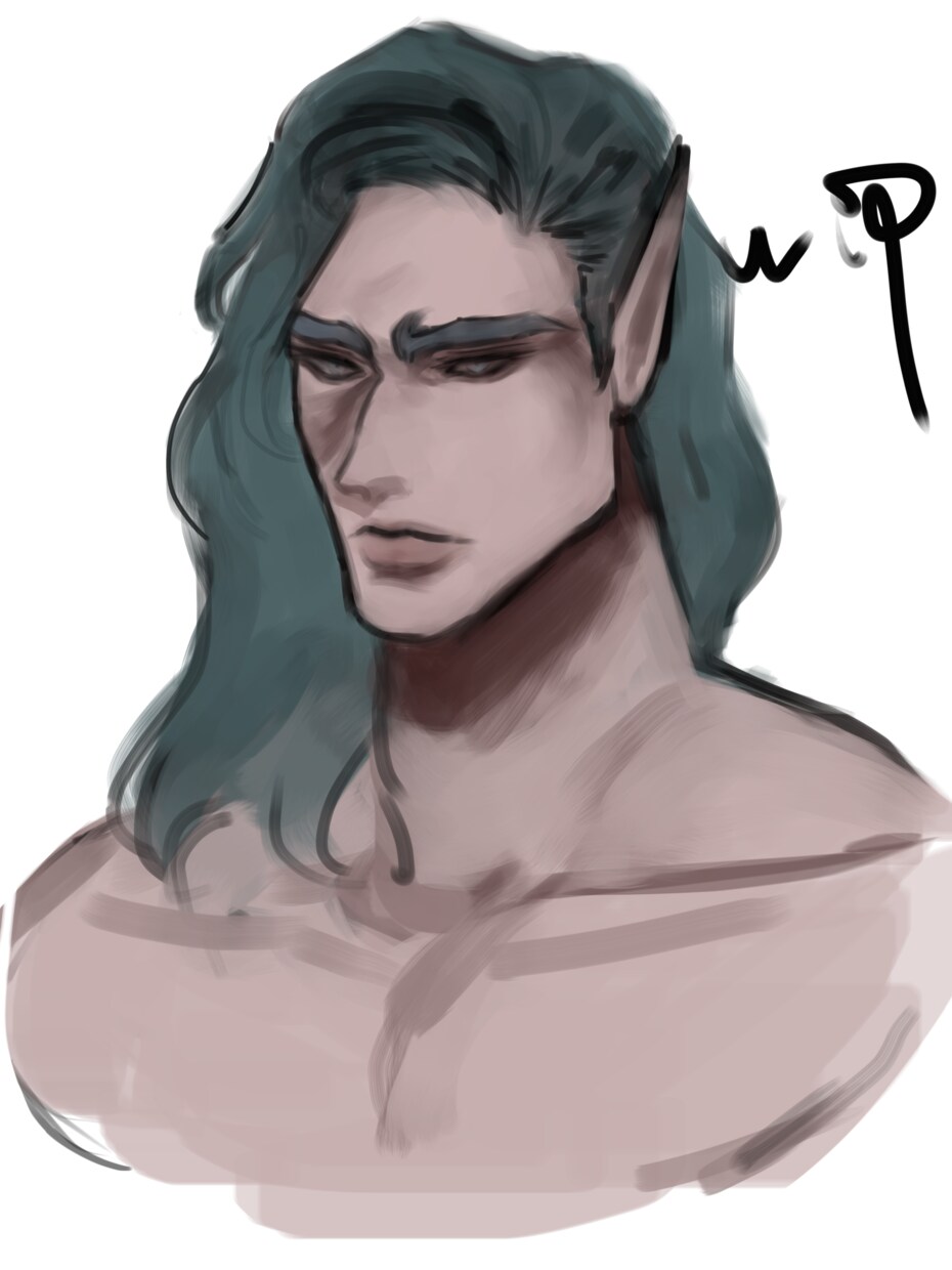 厚塗りでお客様好みのイケメンを描きます 顔から腰辺りまでのイケメンを描きます！筋肉描くのが得意です。 イメージ1