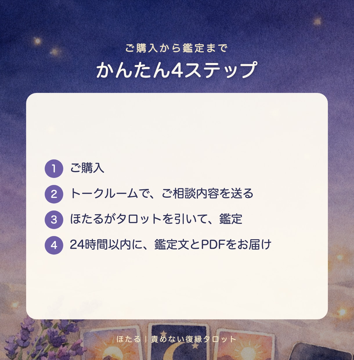 既読無視の彼の気持ち｜責めないタロットで読みます 約2,000字＋PDF鑑定書｜責めずに今夜できることまで イメージ6
