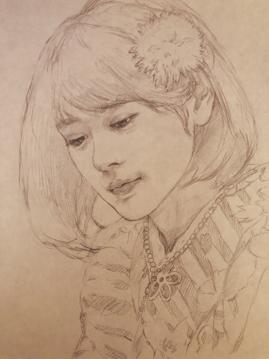 人物画を鉛筆で描きます 写真を元に描かせていただきます イメージ2
