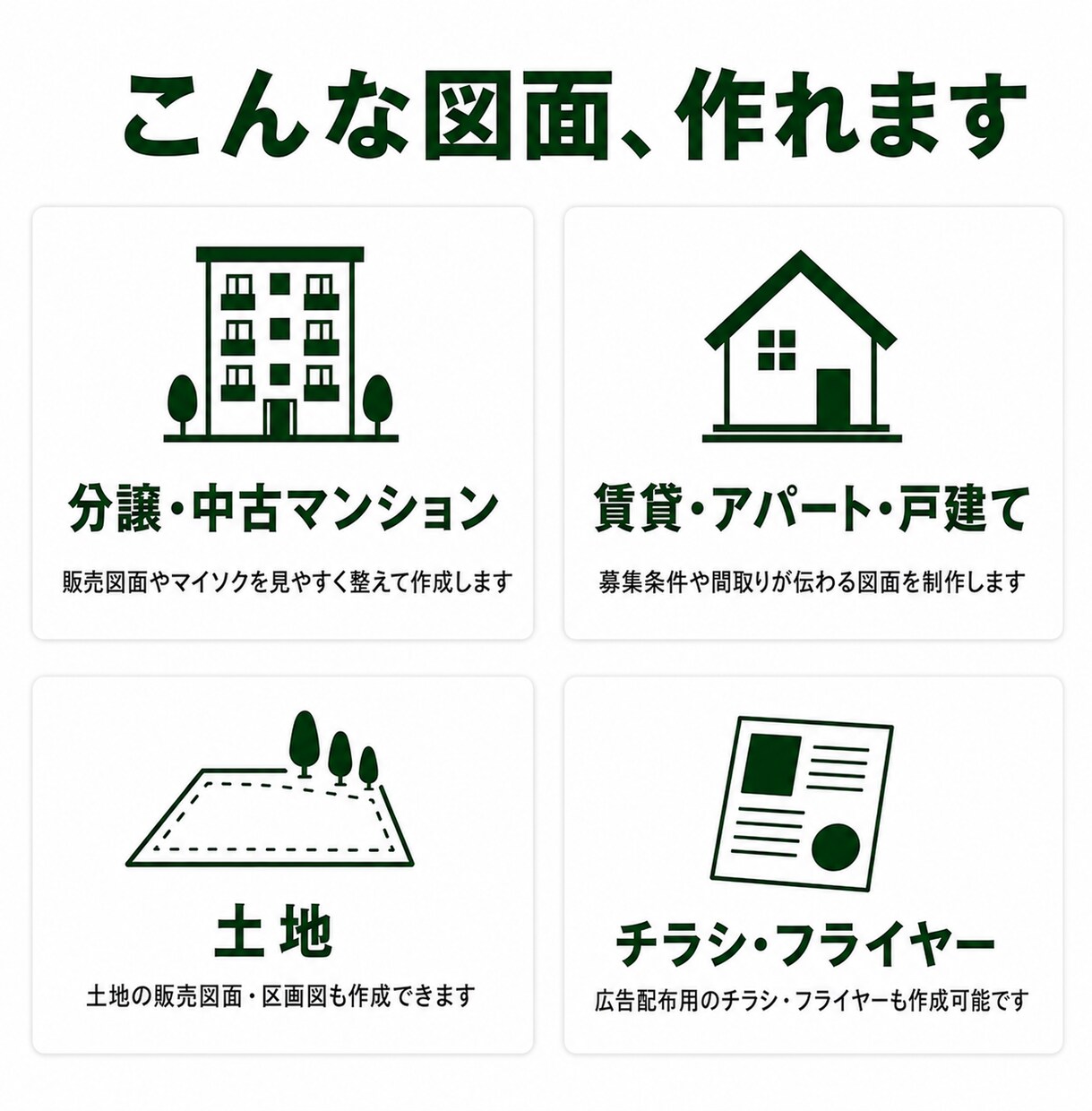 不動産5年×宅建士｜販売図面・マイソクを作ります 物件情報を渡すだけ！プロ品質の図面を3日でお届け イメージ5