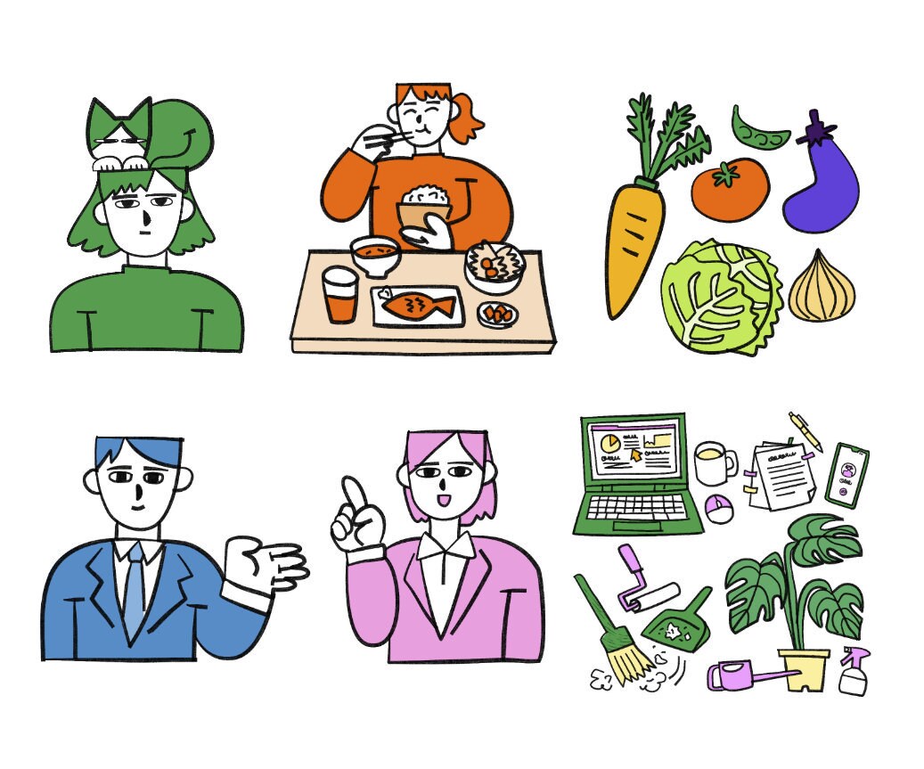 商用可！フラットでPOPなイラストを描きます 広告や書籍で目を惹く挿絵を求めている方に！ イメージ10