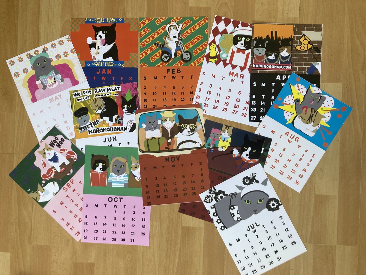 切り絵アートの猫カレンダー販売してます 猫ちゃん好き以外の方にも！唯一無二のクリスマスプレゼント！ イメージ6