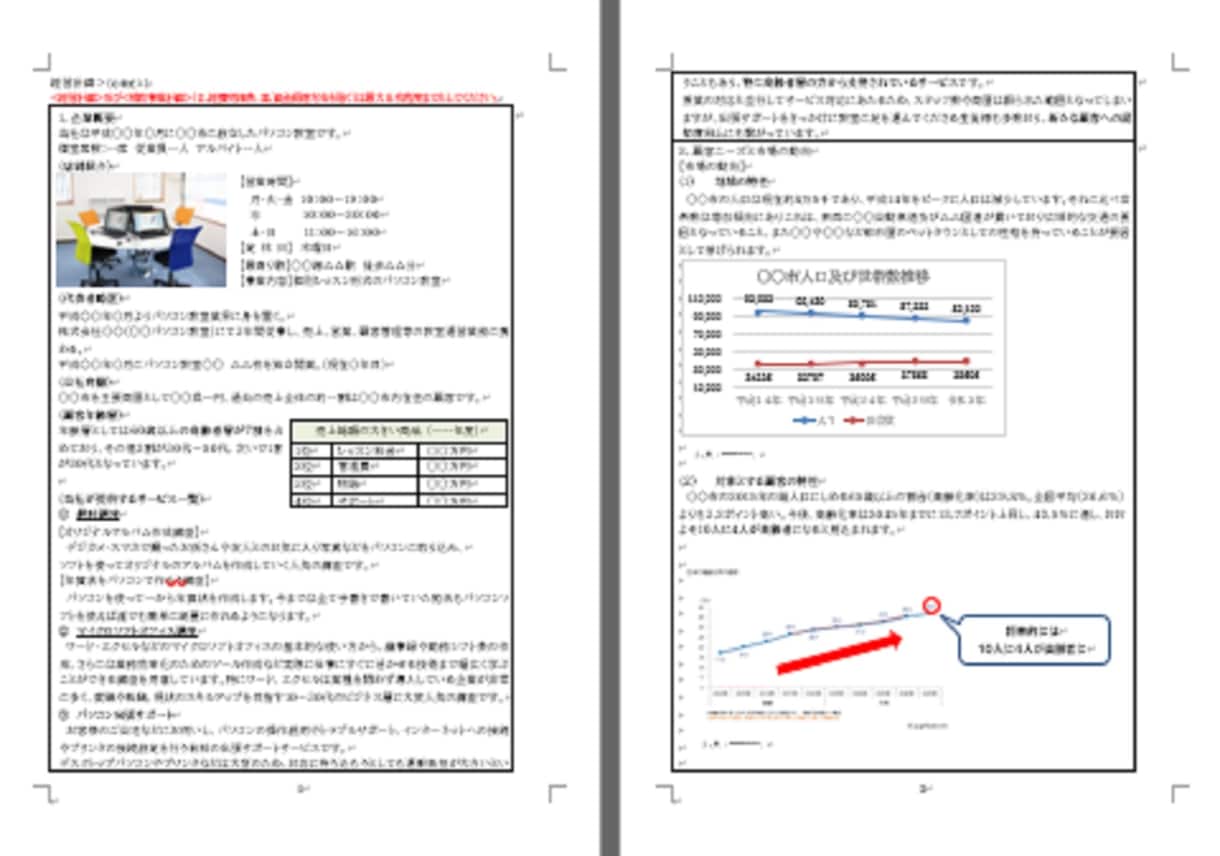 パソコン教室★持続化補助金採択書類をお譲りします 採択済み事業計画書を【テンプレート】としても利用できます！ イメージ2