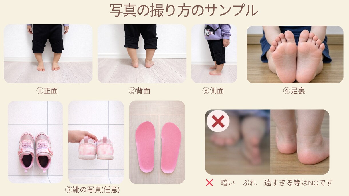 子どもの足と靴選びを写真で解説します 年間700件の臨床経験にもとづく 情報提供型”サービスです イメージ2