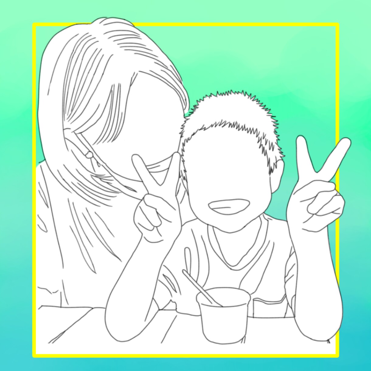 シンプル！線画イラスト描きます あなたの写真がシンプルな線画イラストに！ イメージ4