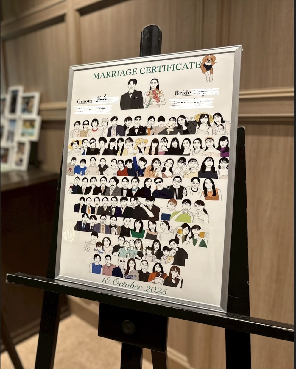 オリジナル似顔絵の結婚証明書をお作りします 結婚式を彩る”世界に一つだけ”のオリジナルペーパーアイテム イメージ2