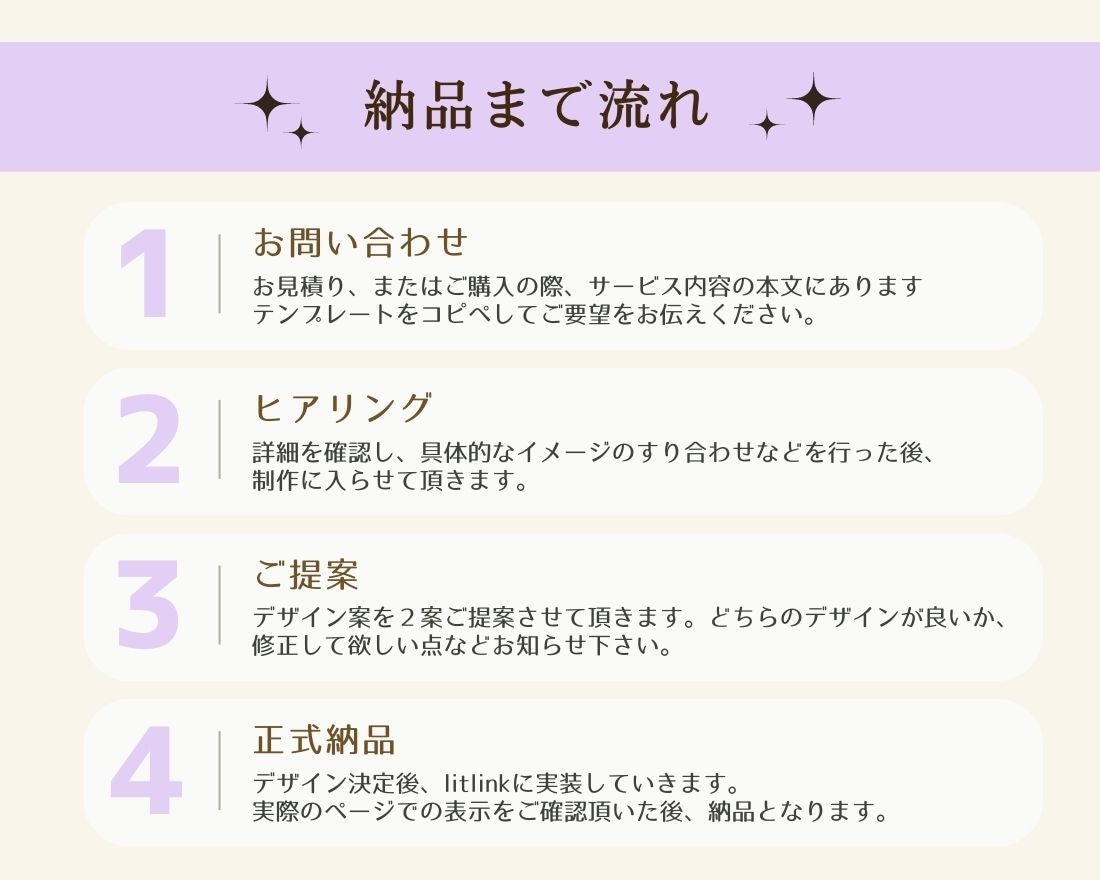 HPのようなlit.linkリットリンク制作します おしゃれで集客力のあるページをお手頃価格で！ イメージ3