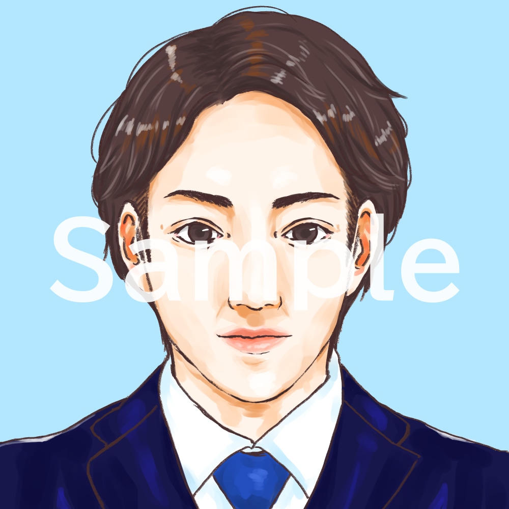 似顔絵風　ブログ・SNS等のアイコン作成します イラストの良さを残しつつ、少しリアルなイラストに仕上げます！ イメージ3