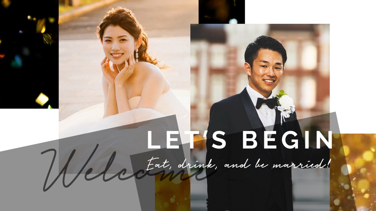 ポップな結婚式オープニングムービー作ります 都会的なムービーデザイン！シックなモノトーンカラーもあります イメージ2