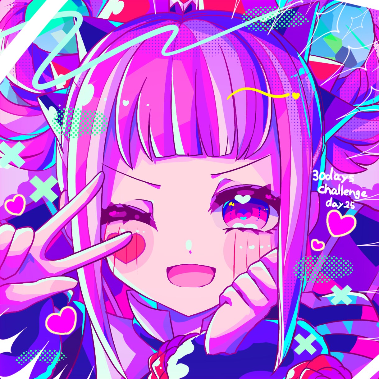 ビビッドカラーでポップなイラスト制作致します SNSのアイコンや動画のサムネイルなどにどうぞ！ イメージ4