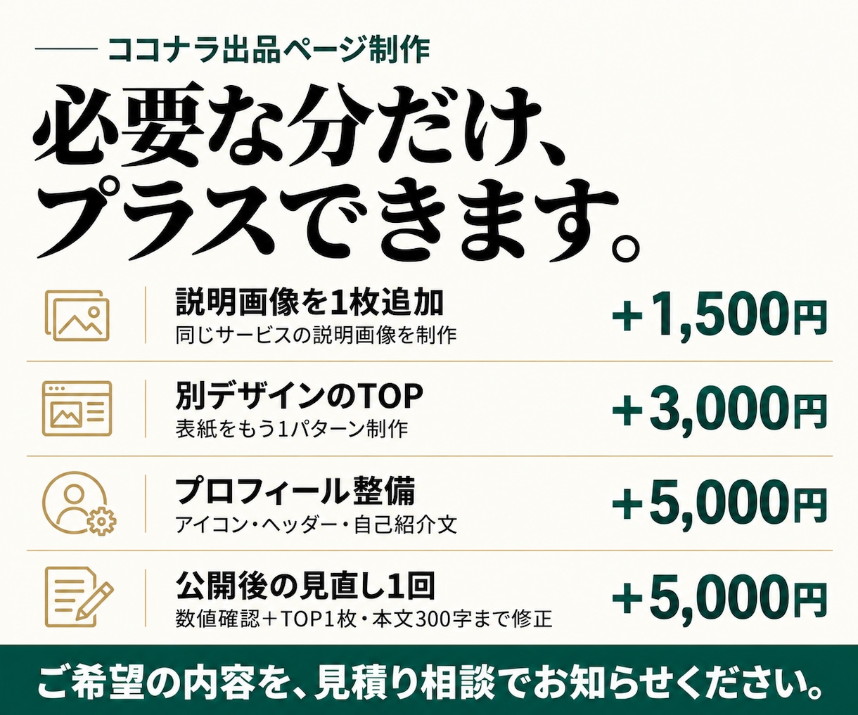 丸投げOK！ココナラ出品ページを作成します 画像10枚×文章一式！競合リサーチからまるっと対応 イメージ7