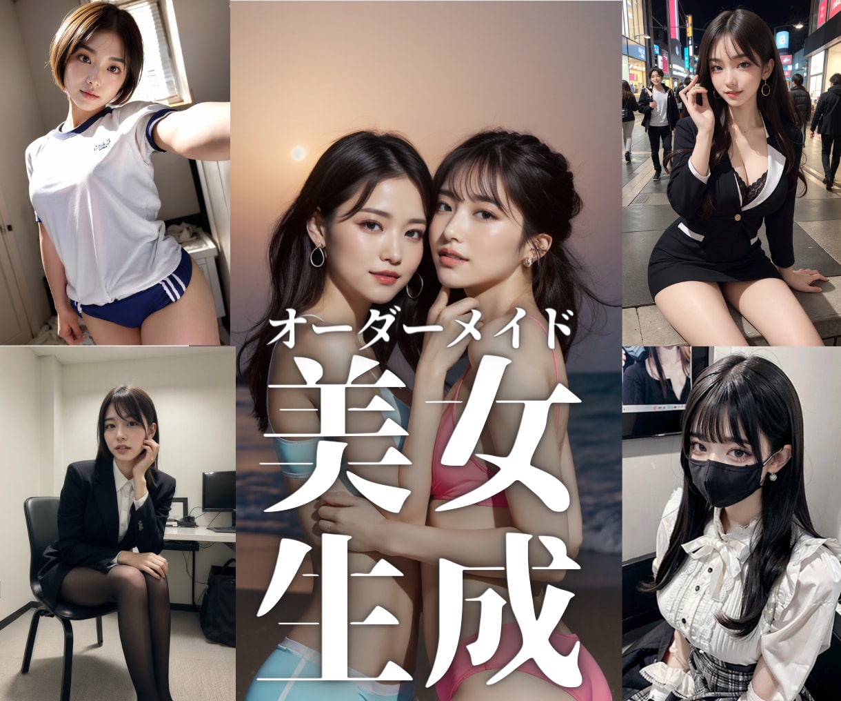 あなたのご要望に合わせたAI美女を作成します OL/JK/水着 など高