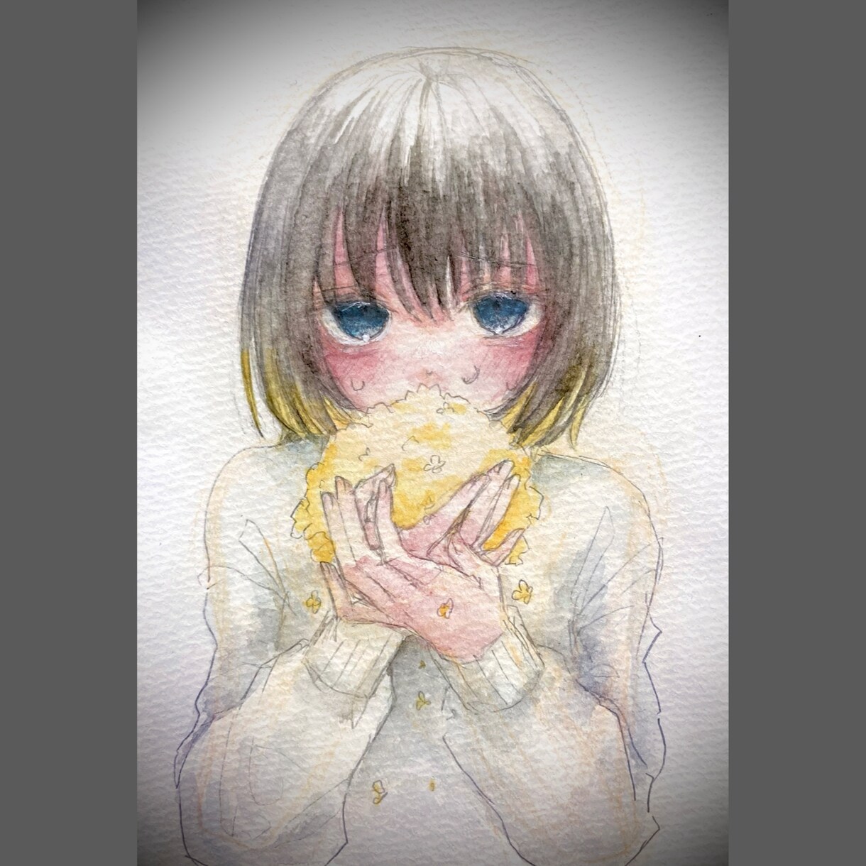 アナログで水彩イラスト描きます かわいいほわほわ水彩や闇を感じるイラスト！プレゼント用にも！ イメージ9