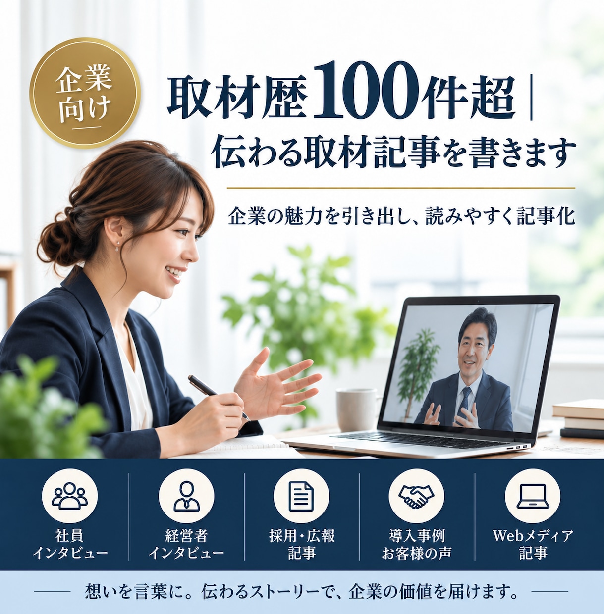 取材歴100件以上！伝わるインタビュー記事作ります 【まず1名】お試しメニュー／取材から記事制作までプロが対応！ イメージ1