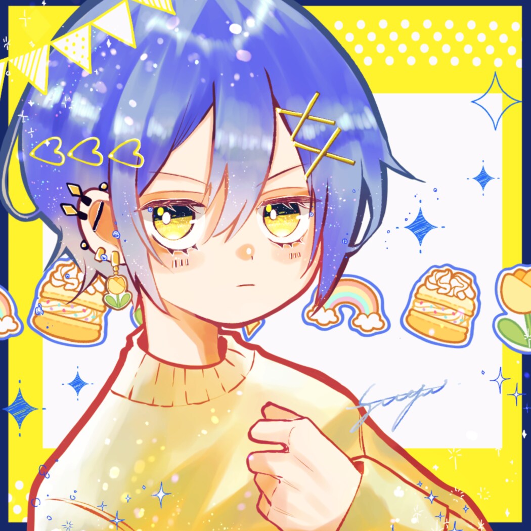 キラキラしたキャラクターイラストを描きます ポップで可愛らしいイラスト。アイコンや配信のサムネに。 イメージ5
