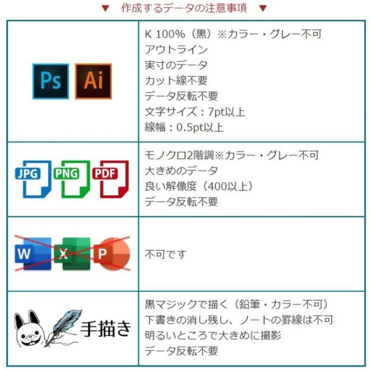 あなただけのオリジナルスタンプお作りします ロゴ ゴム印 フルオーダー 入稿 イラストもOK イメージ5