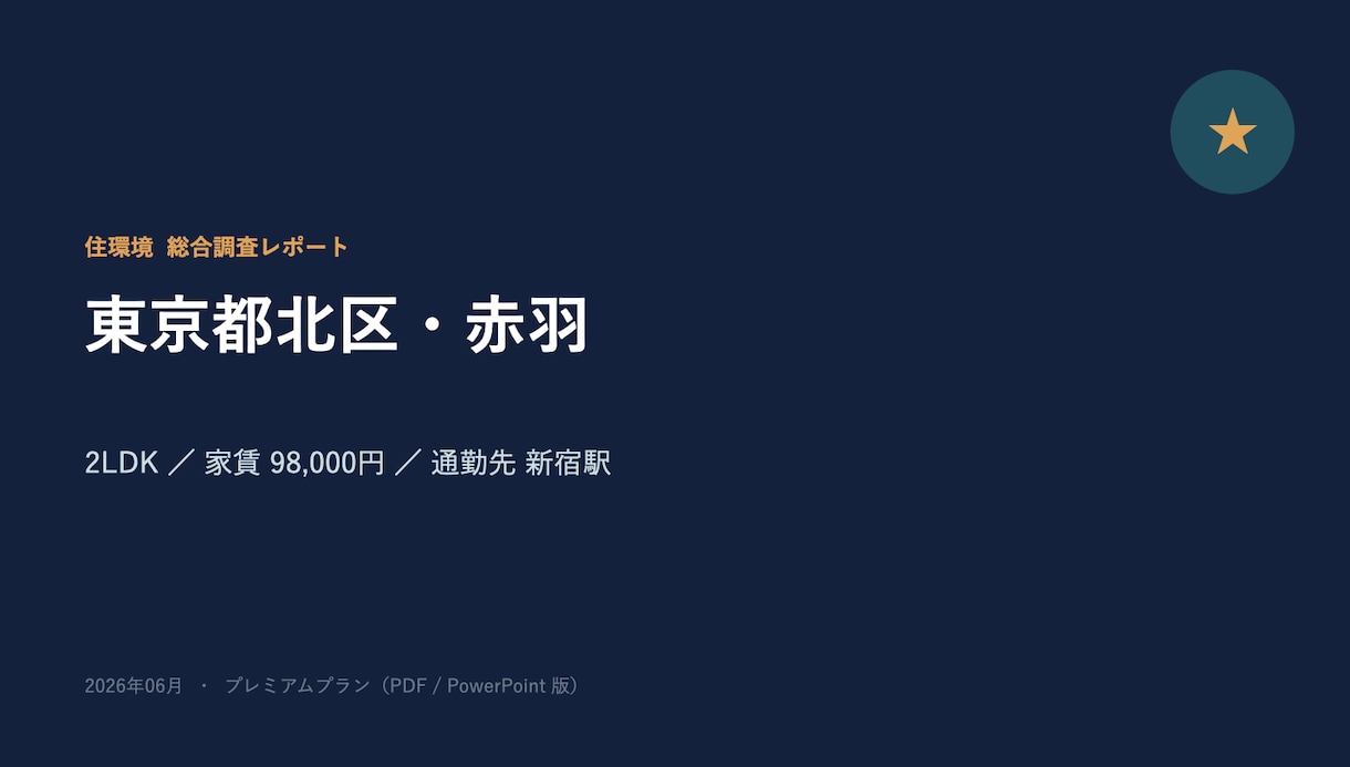 引っ越し前にエリアの住みやすさを調べます 物件サイトに載らない治安・騒音・環境を第三者目線で調査 イメージ2