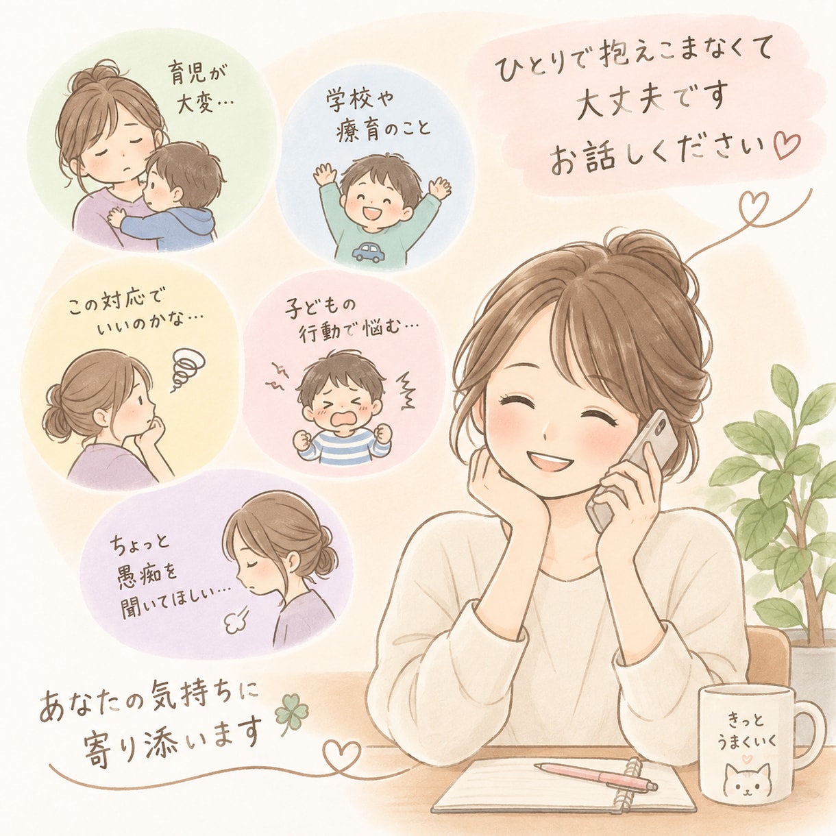 障がい児育児の悩みや愚痴をお聞きします 誰かに聞いてほしい気持ちを教えてください イメージ1