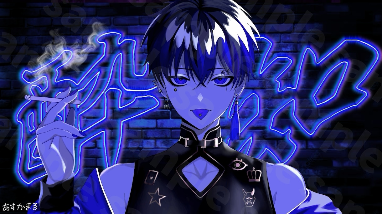 歌ってみた動画イラスト、曲名ロゴ描きます ★コスパ最強！実績多数！初めての方も丁寧にご案内！★ イメージ3