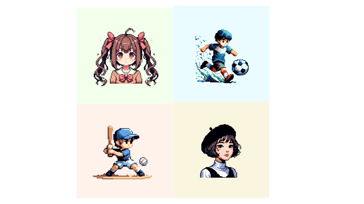 3点ご提案！人物・動物のドット絵を作成します SNSのアイコンやゲーム好きにぴったり！ イメージ3