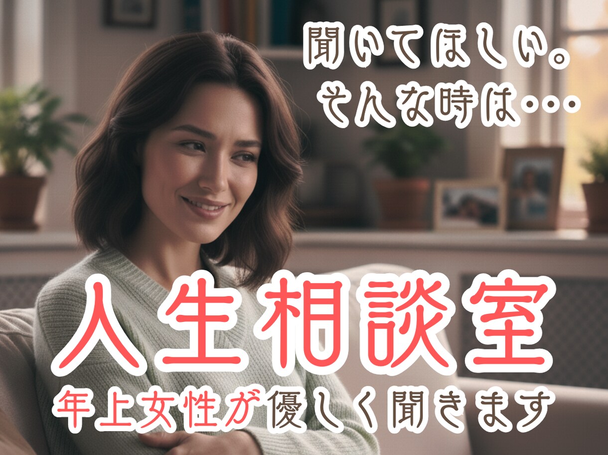 年上女性に相談したいあなたへ｜優しく受け止めます 人生経験豊富なシングルマザーがお相手になります イメージ1