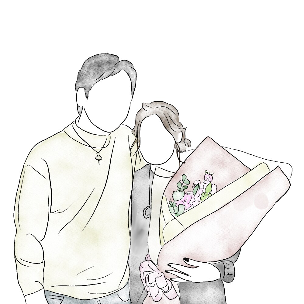 写真をリアル線画に◎おしゃれなアイコン♩描きます お気に入りの写真を絵にしてアイコンにしませんか♩ イメージ3