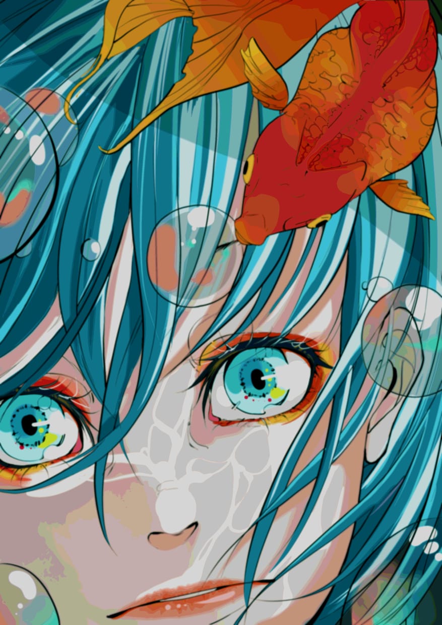 顔アップのイラストを制作します 様々な用途で使用できる鮮やかな色合いのイラスト イメージ2