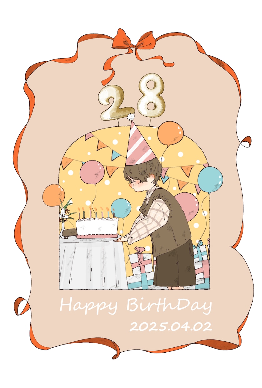 お誕生日イラストや記念日イラスト作成いたします たったひとつだけの思い出に残るイラストを作成いたします！ イメージ1