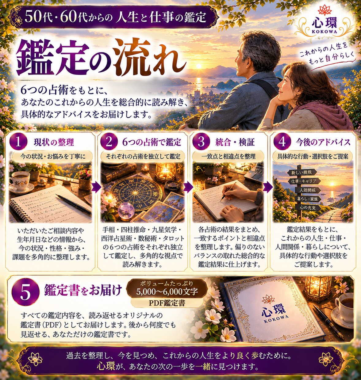 50代・60代からの人生と仕事の迷いを鑑定します 転職・人間関係・第二の人生・これからの生き方を読み解きます イメージ3