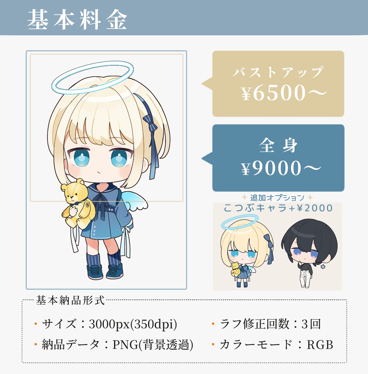 配信・グッズ映えするミニキャラ(SD)制作します 配信者・Vtuber・クリエイター様向け イメージ2