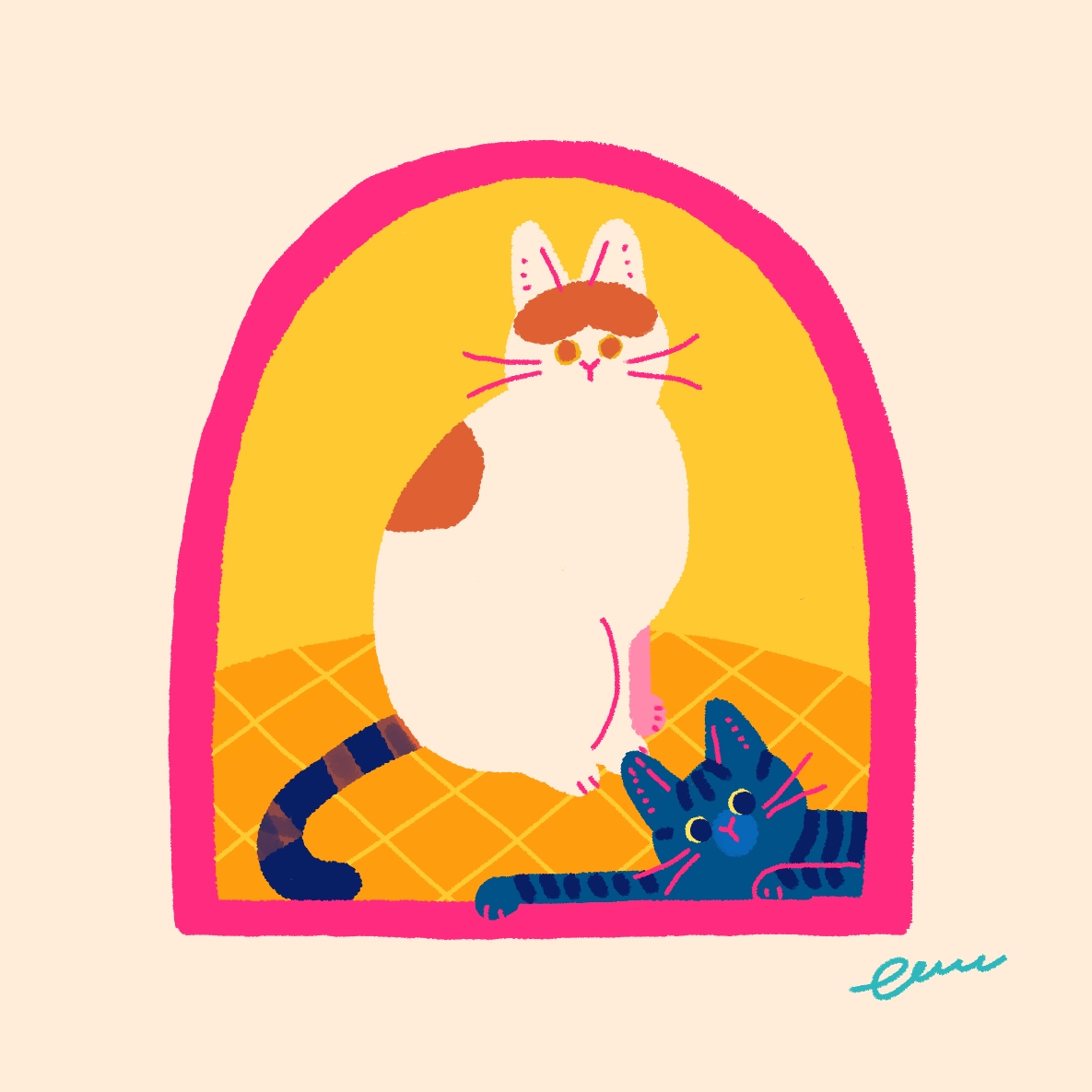 絵本調のゆるいイラストを描きます 主線なしのあったかわいいイラストをお届けします イメージ6