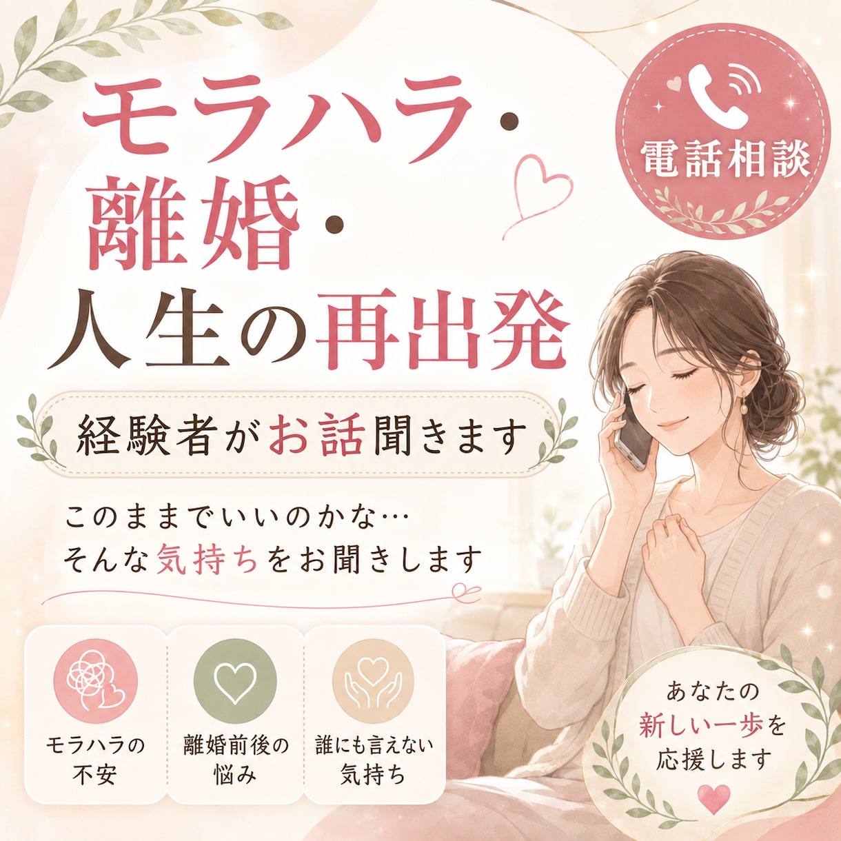モラハラ・離婚のお悩み聞きます もう限界…そんな気持ちを一人で抱えていませんか？ イメージ1