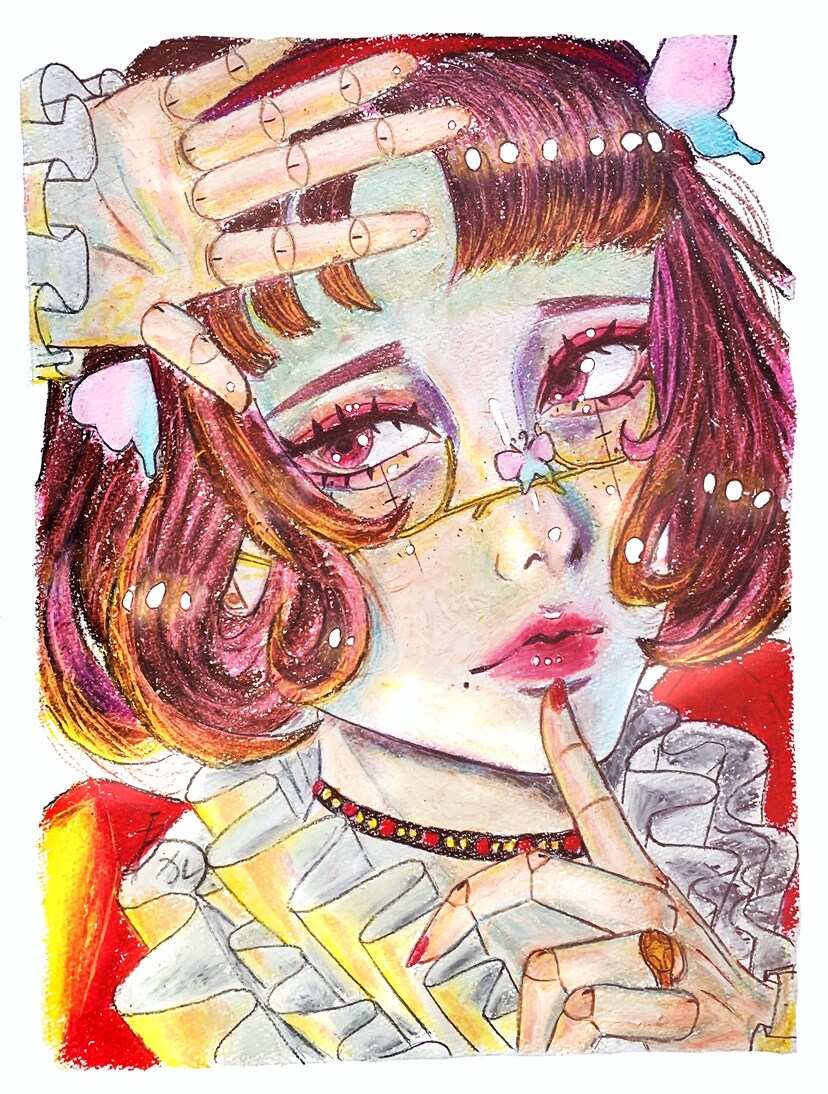 オリジナルキャラクター描きます オリジナルキャラクターのクレヨン画いかがですか？ イメージ6