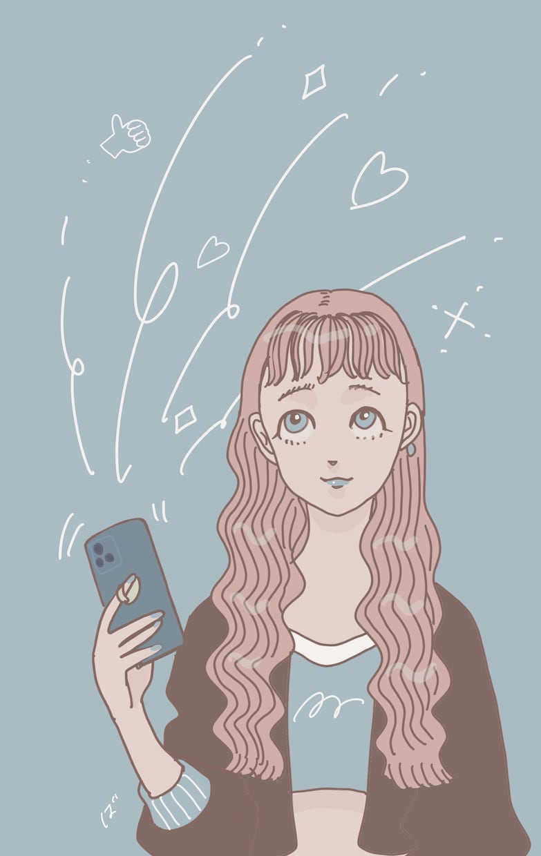 bayashiのまちうけ屋さん・待ち受け描きます 優しいフラットな絵柄で動物や人物を制作します イメージ4