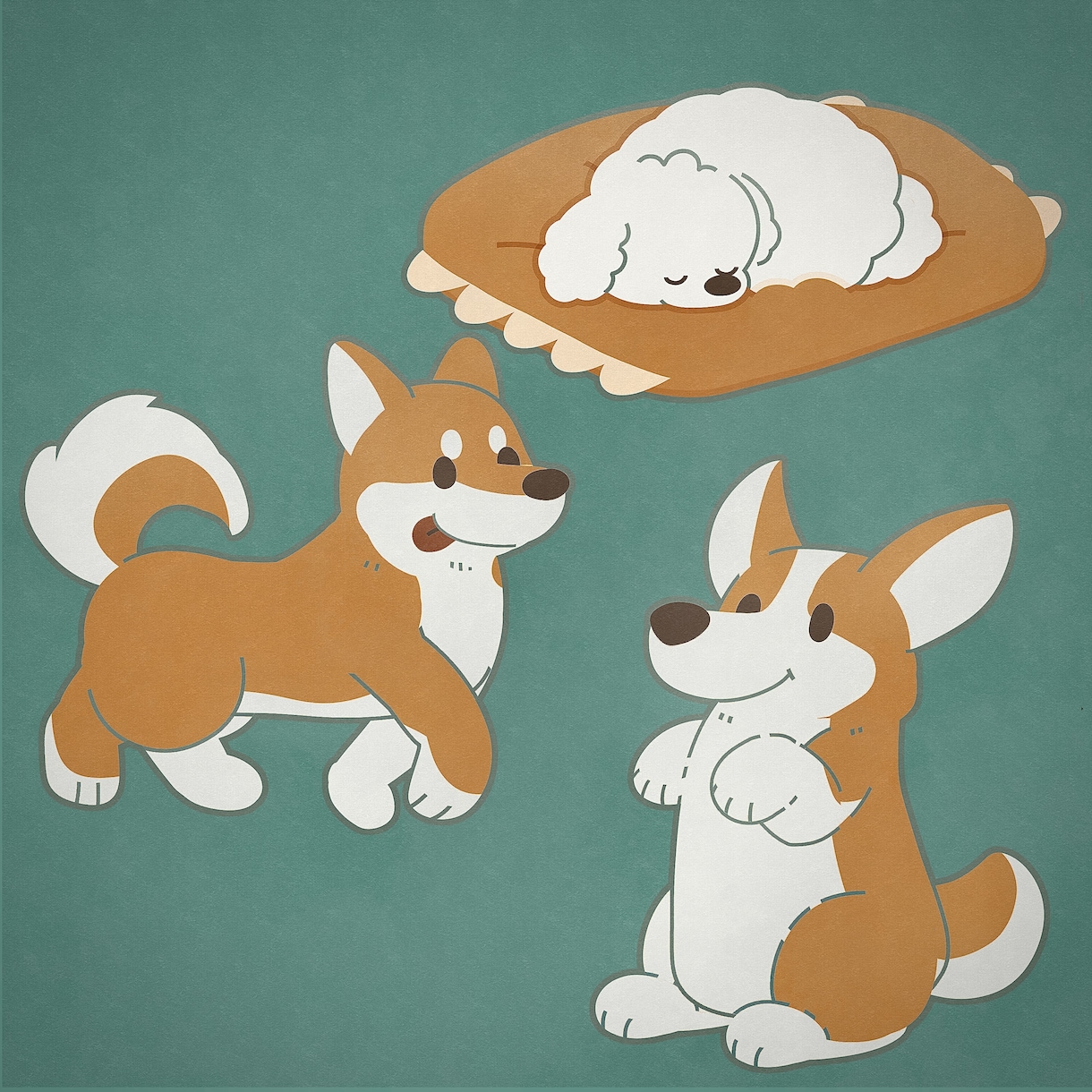 大切なペットちゃんの似顔絵をかきます 絵本のようなポップなイラストでペットちゃんをデフォルメします イメージ2