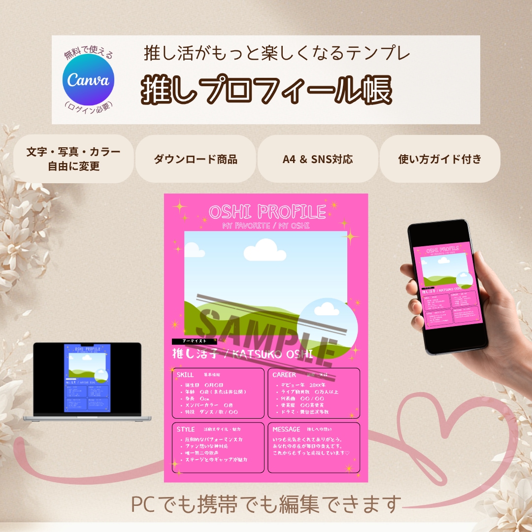 推しプロフィール一緒に作ります 丸投げOK♡推しプロフィール作成します｜理想を形に イメージ1