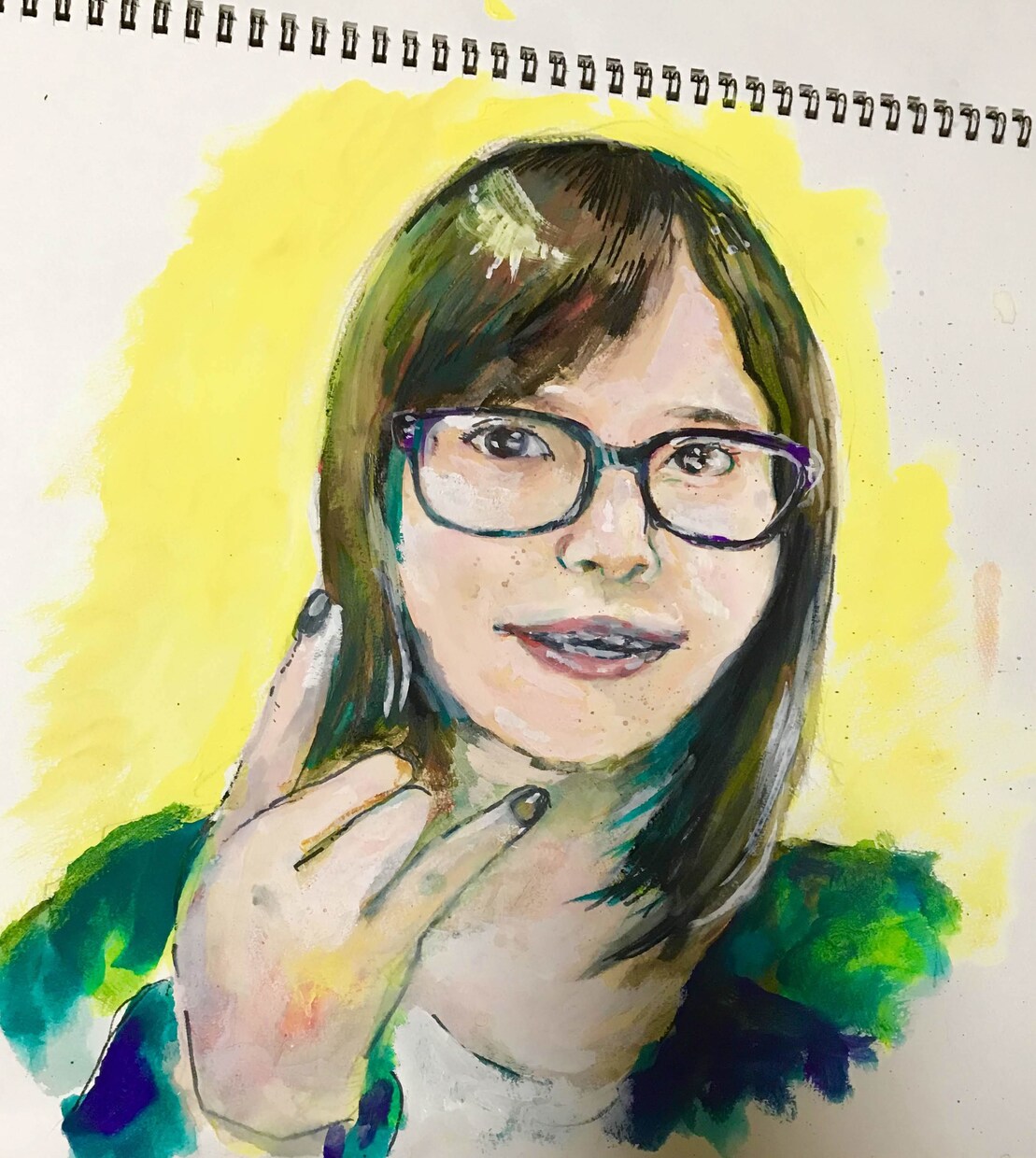 やさしいタッチのリアルな似顔絵を描きます 水彩または油絵具で、写真をもとに似顔絵を描きます。 イメージ1